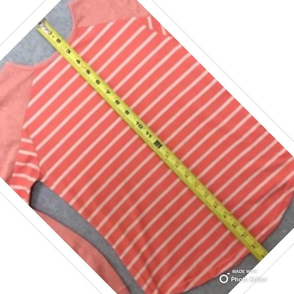 POOF GIRL SHIRT TOP LONG SLEEVE STRIPE LACE - Picture 7 of 7